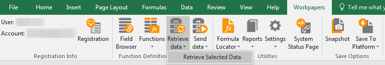 Screen capture showing how to select a subset of data.